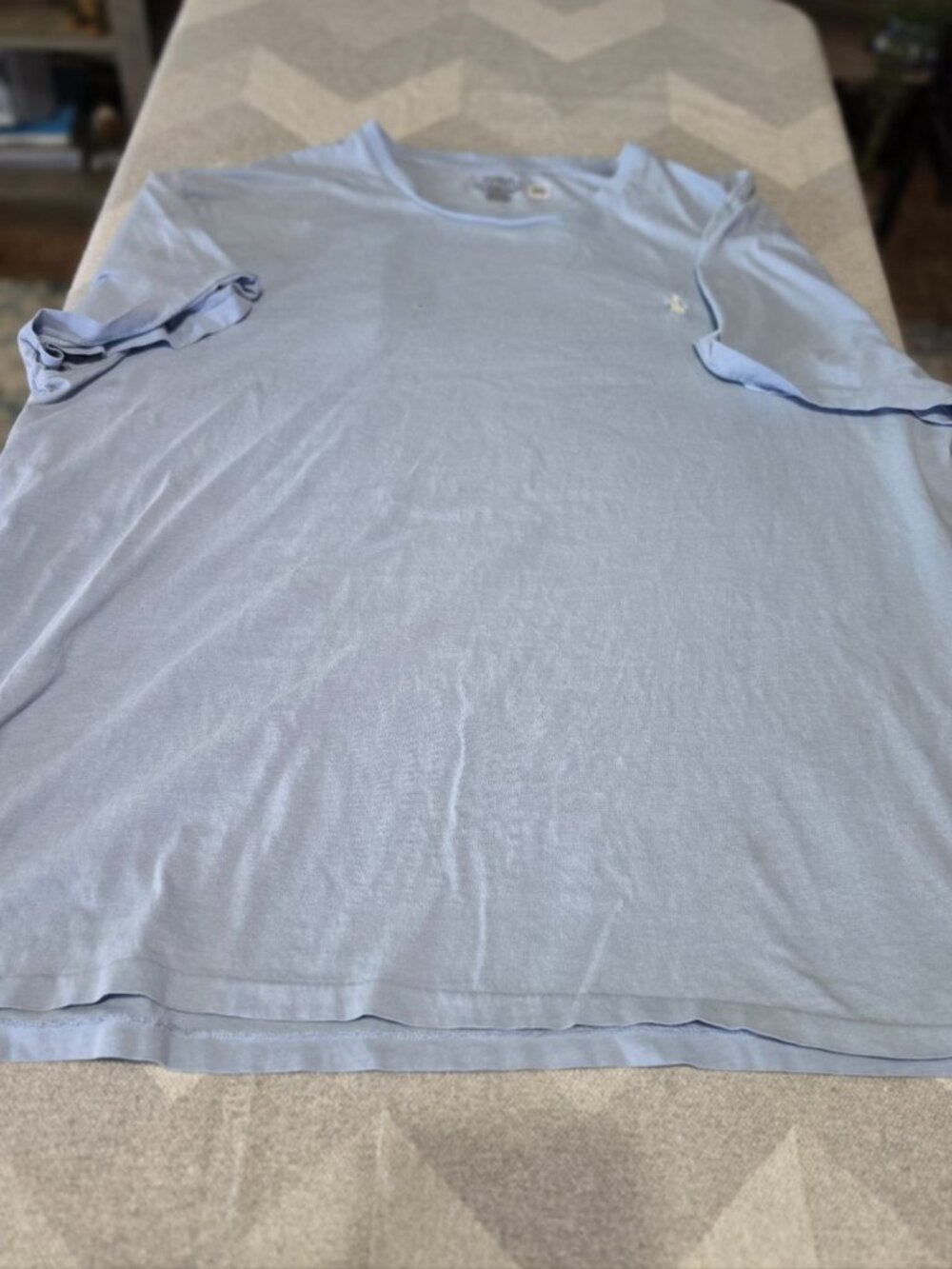 Polo Ralph Lauren Mens Classic Fit Light Blue Crewneck T-Shirt With Embroidered